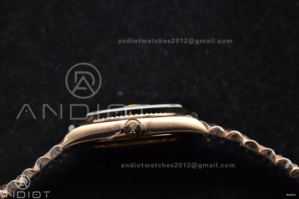 RG DayDate Crystal Bracelet 904L 40 706 Practical Steel President GMF A Meteorite On Markers Dial 0705